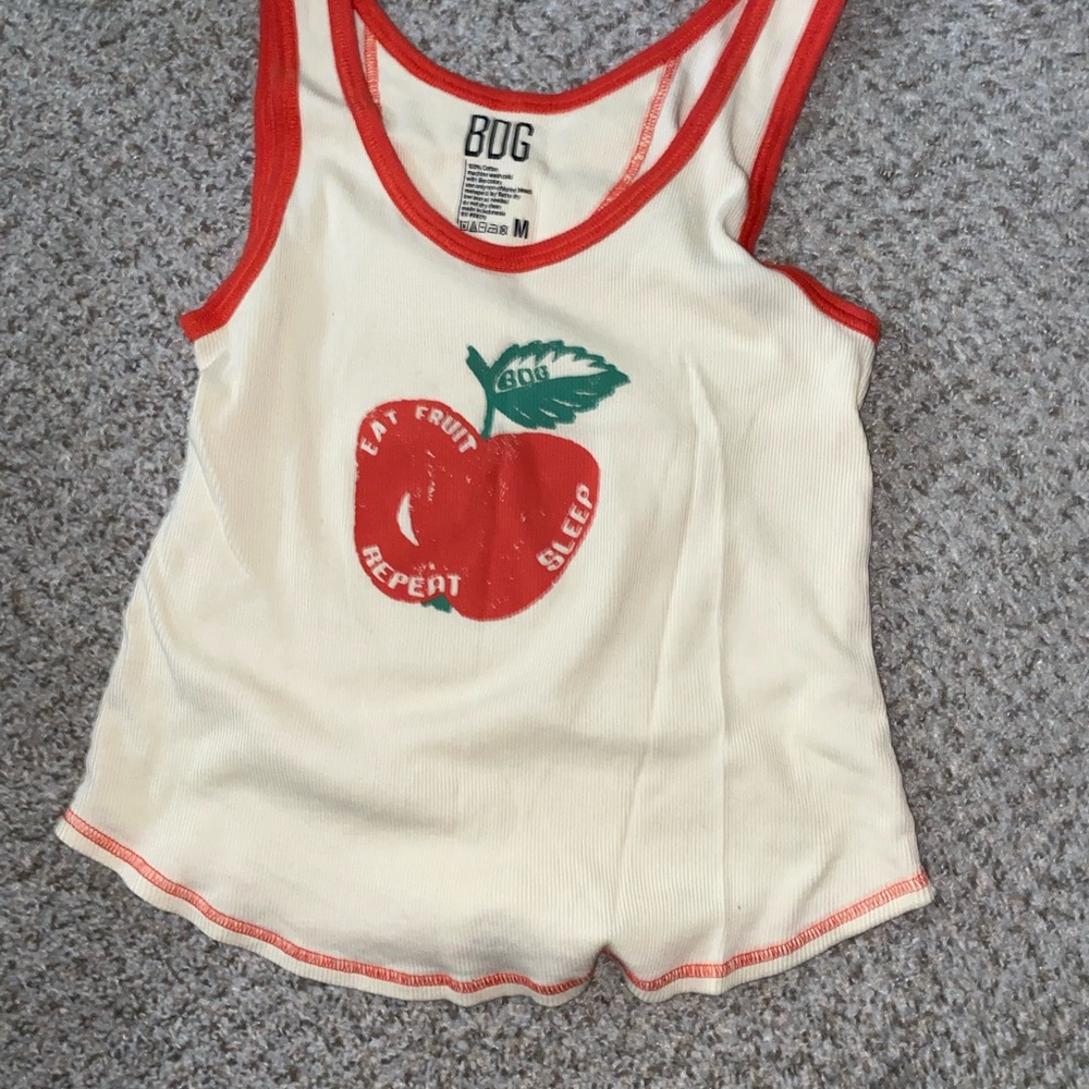 BDG orange trim apple tank purchased from urban outfitters